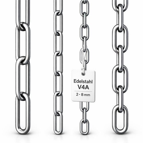 Edelstahlkette va4 8 - edelstahlkette, -8